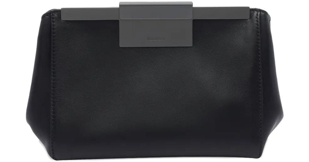 Max Mara Leather Belt Bag in Black | Lyst
