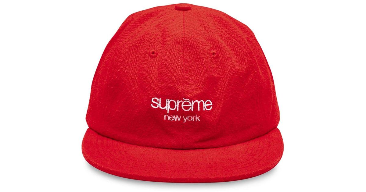 supreme napped canvas hat