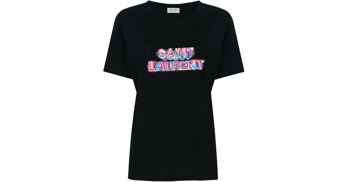 saint laurent neon t shirt