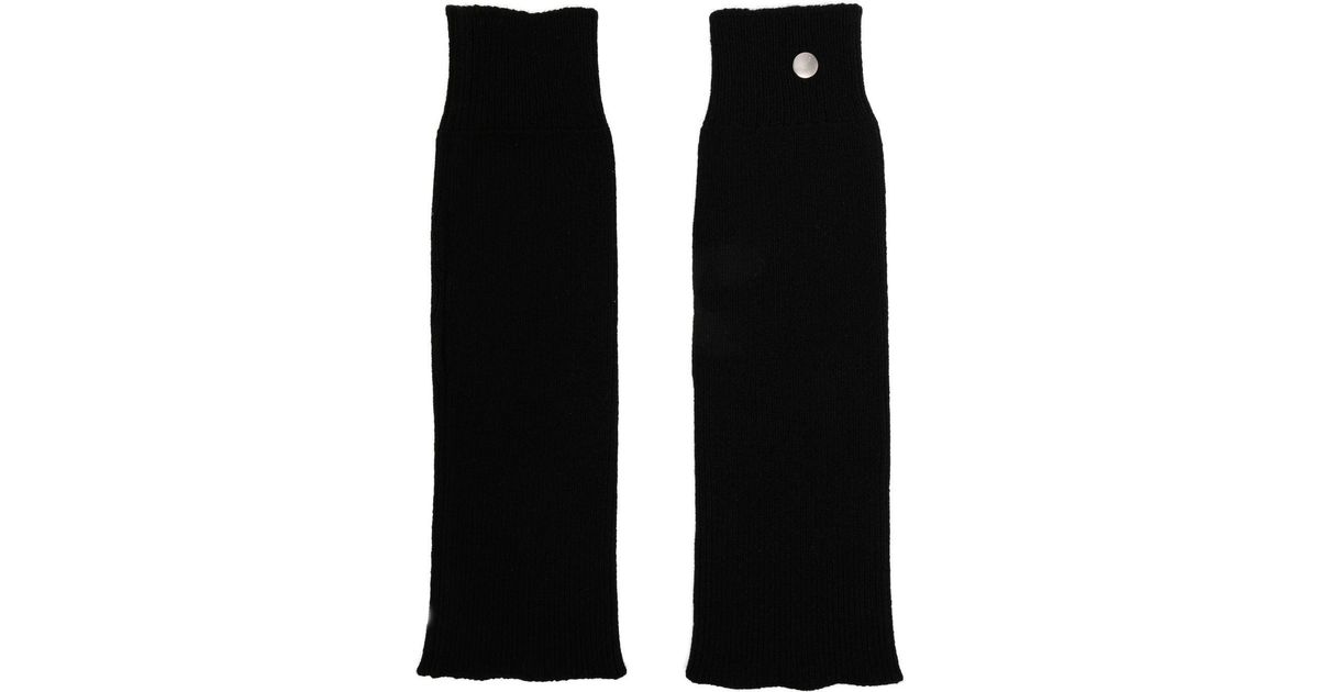 Rick Owens Cotton Ribbedknit Arm Warmers in Black for Men Lyst