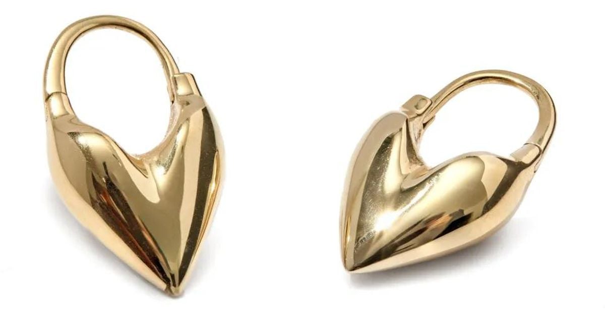 Roscida Heart hoops Ф Roscida Heart Hoops | Gold Earrings | Otiumberg