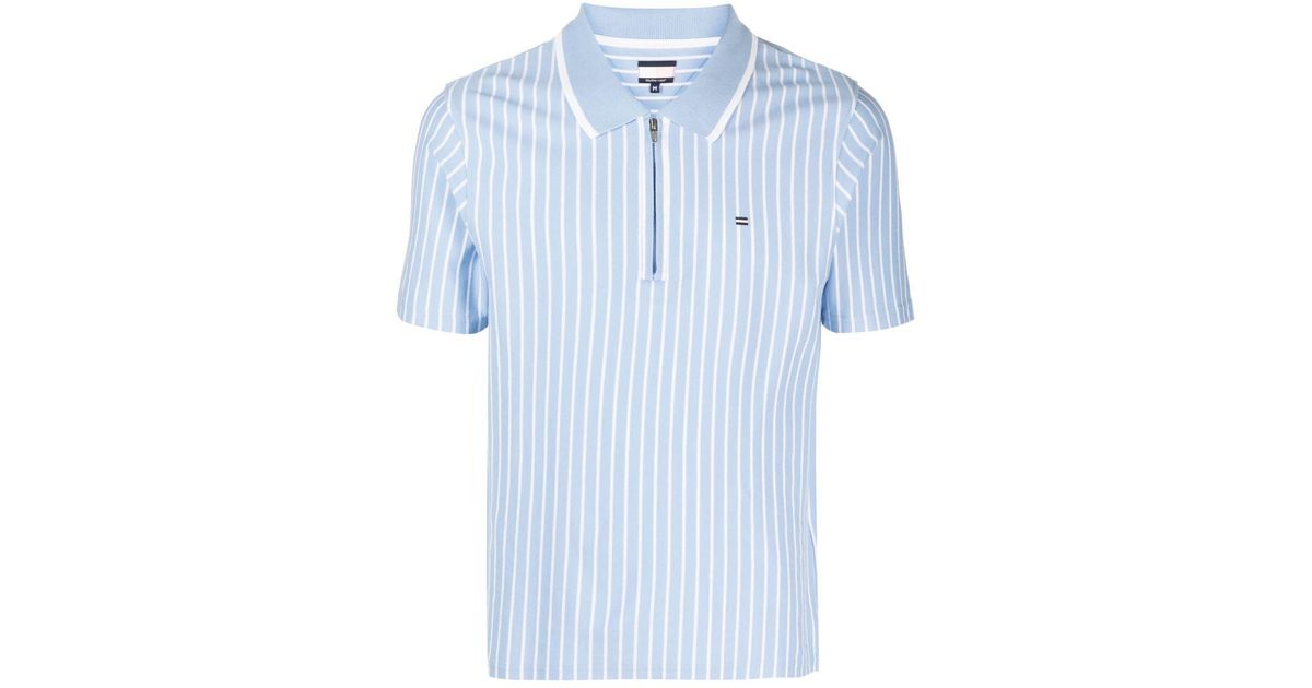 Martine Rose X Tommy Hilfiger Zip-up Polo Shirt in Blue | Lyst