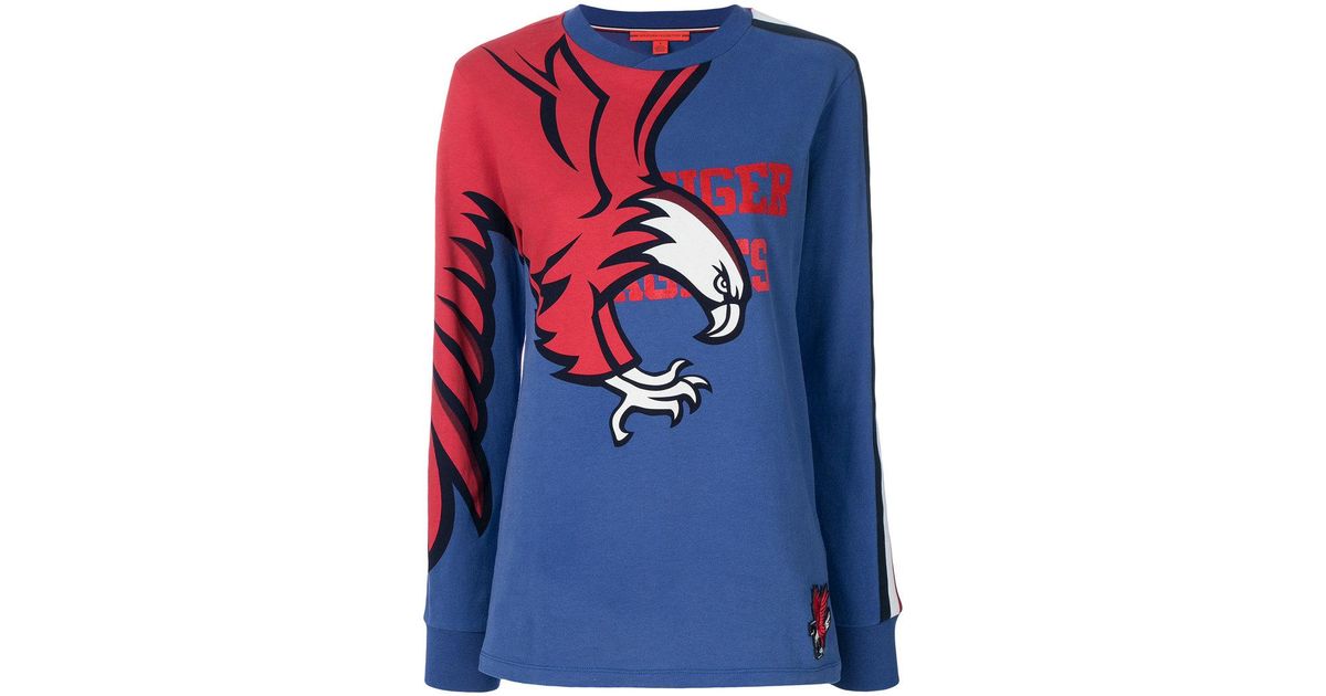 Tommy Hilfiger Cotton Thermal Eagle Sweater in Blue - Lyst