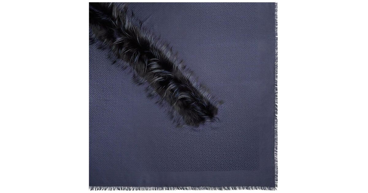 fendi touch of fur shawl