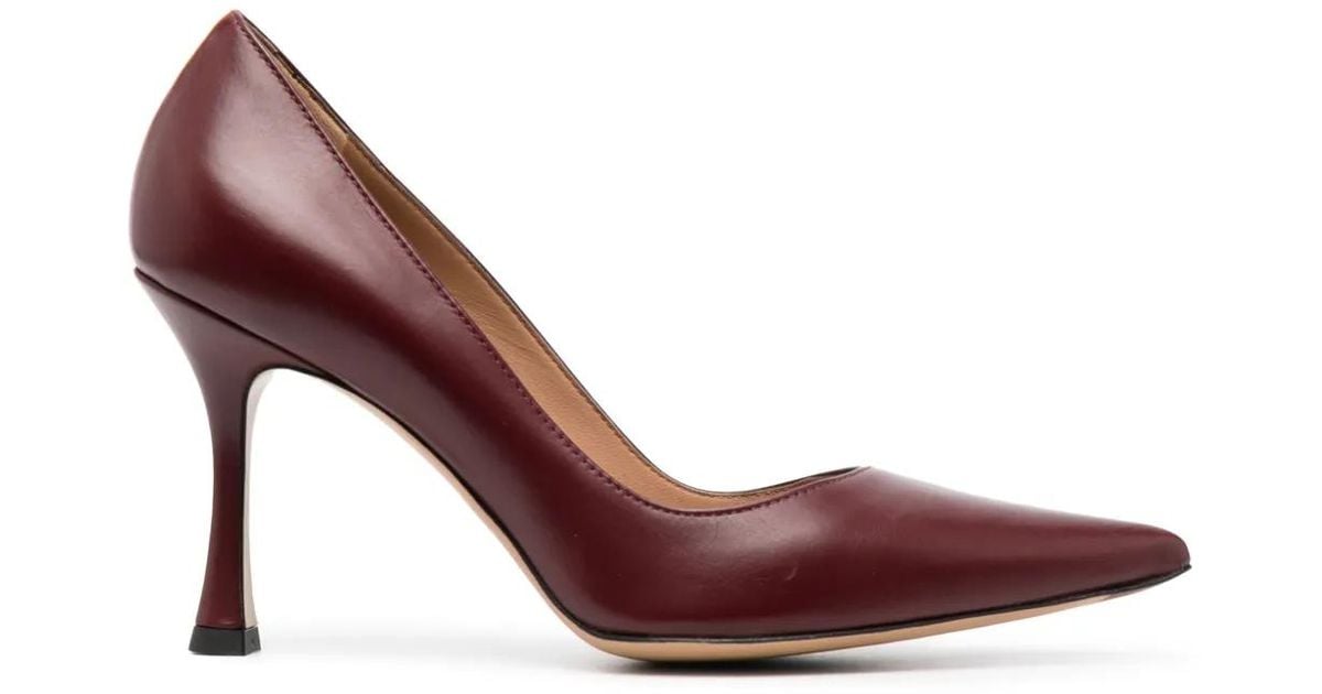 roberto-festa-95mm-pointed-leather-pumps-in-brown-lyst
