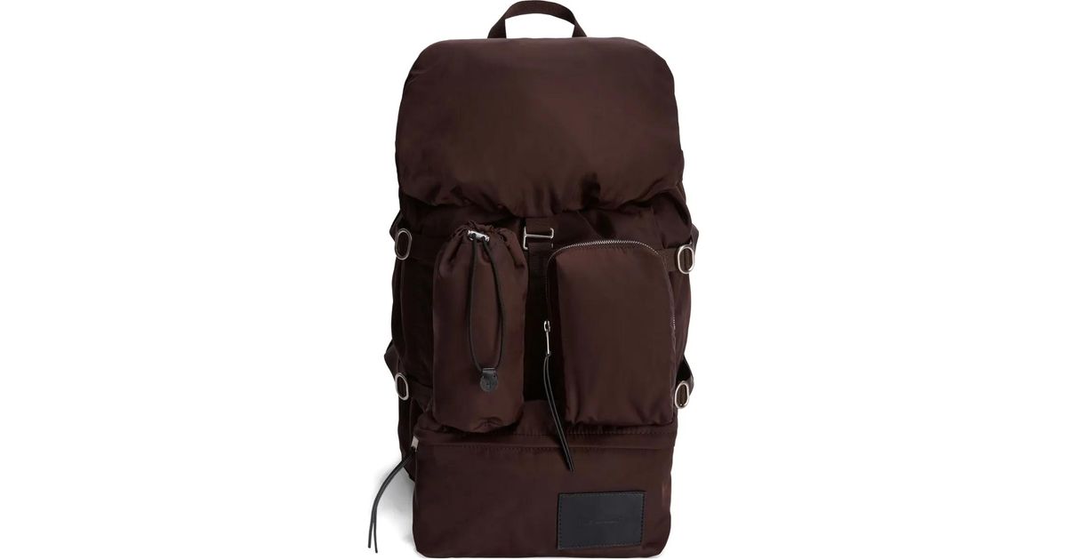 Jil Sander Outdoor Backpack in Brown for Men | Lyst