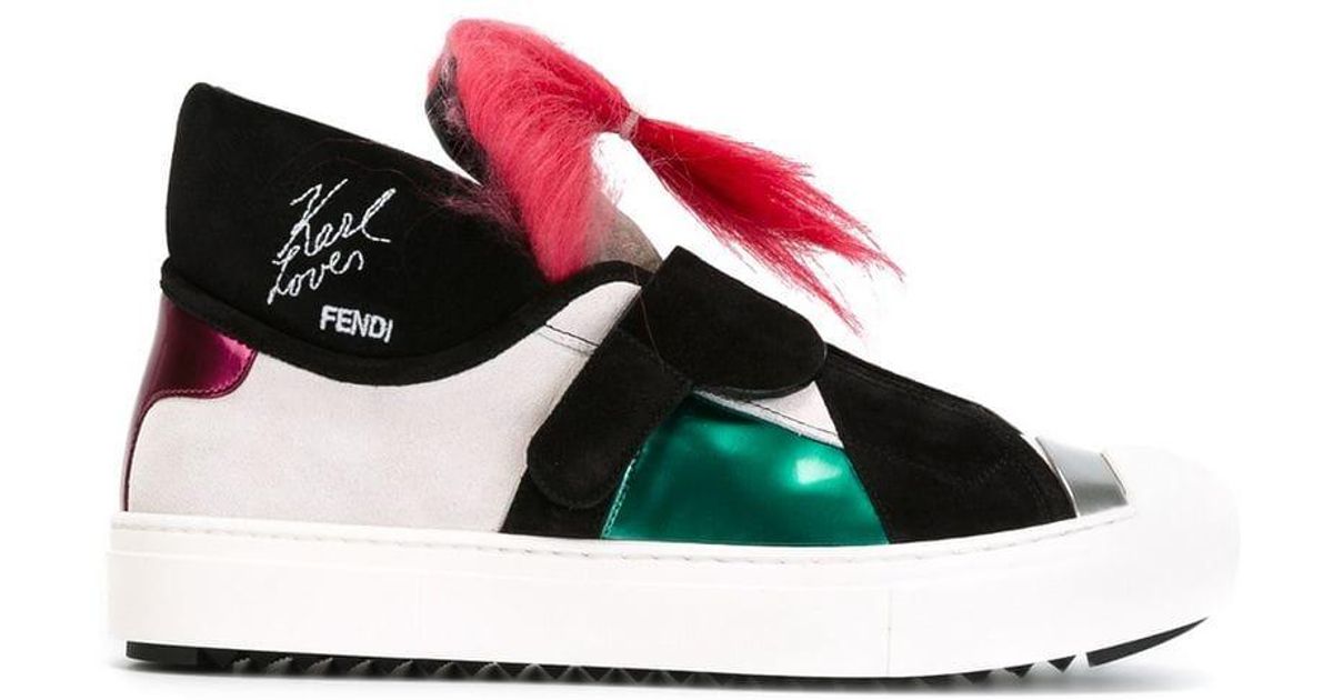 Fendi Leather 'Karlito' Sneakers in 