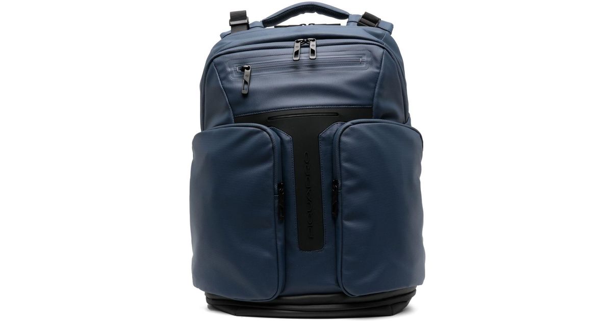 Piquadro Waterproof Laptop Backpack in Blue for Men | Lyst