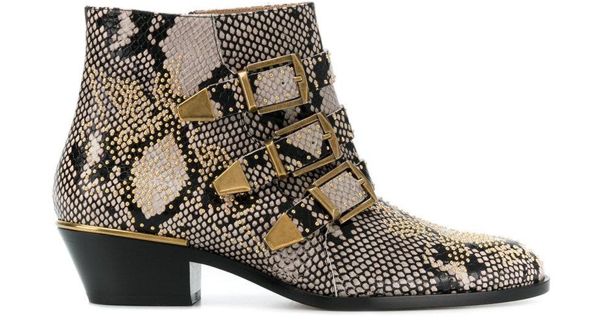 chloe susanna python boots