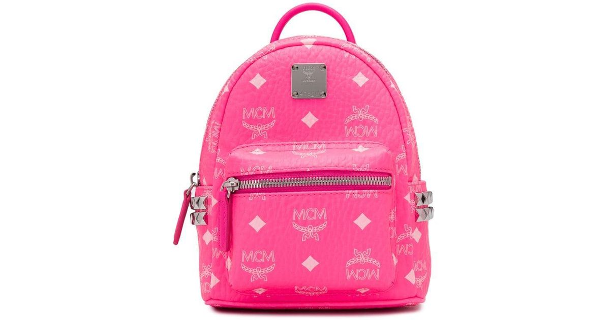 MCM Mini Stark Backpack in Pink Lyst Australia