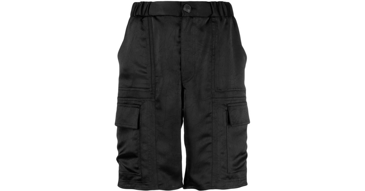 Koche High-waisted Cargo Shorts in Black | Lyst