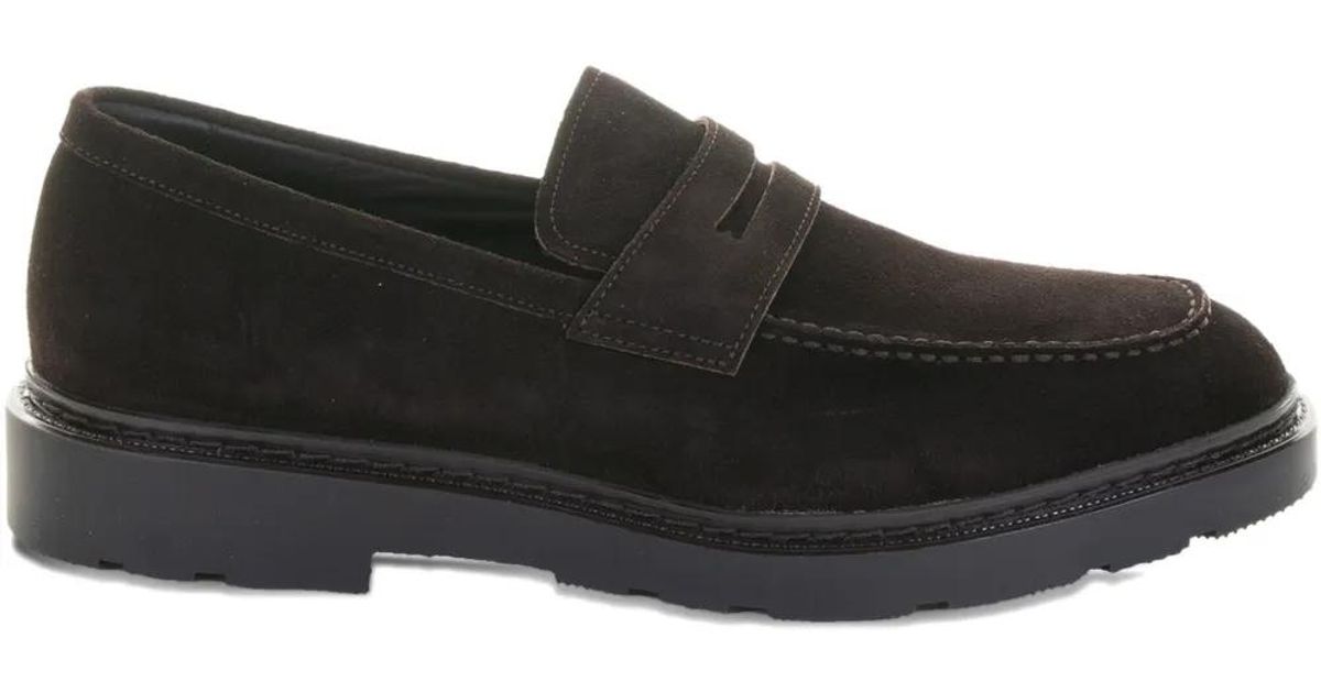 Fratelli Rossetti Black Suede Penny Loafers Fratelli Rossetti - Yacht Portofino Black Leather Penny Loafer main image 4