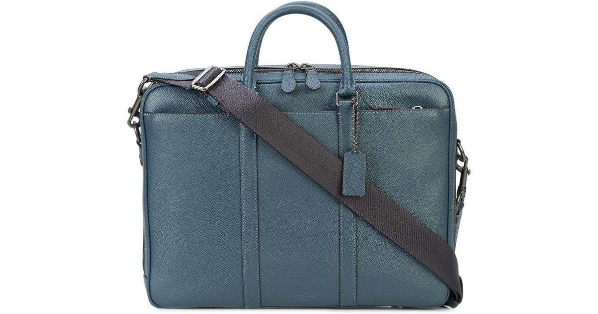 coach double zip briefcase