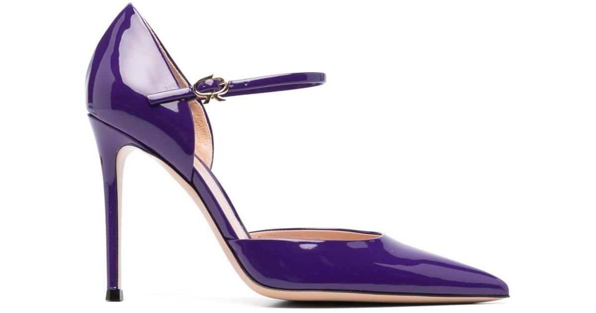 Gianvito Rossi 110mm Patent Leather Pumps in Purple Lyst