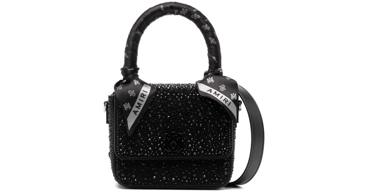 【AMIRI】CRYSTAL MICRO MA BAG Amiri Crystal Micro Ma Crossbody Bag in Black | Lyst