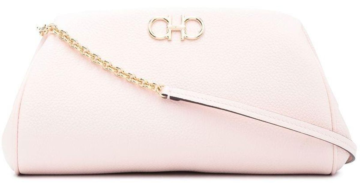 Ferragamo Leather Small Gancini Crossbody Bag in Pink Lyst