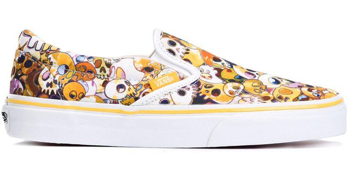 Zapatillas sin cordones con estampado de calaveras Vans de hombre de color  Amarillo | Lyst