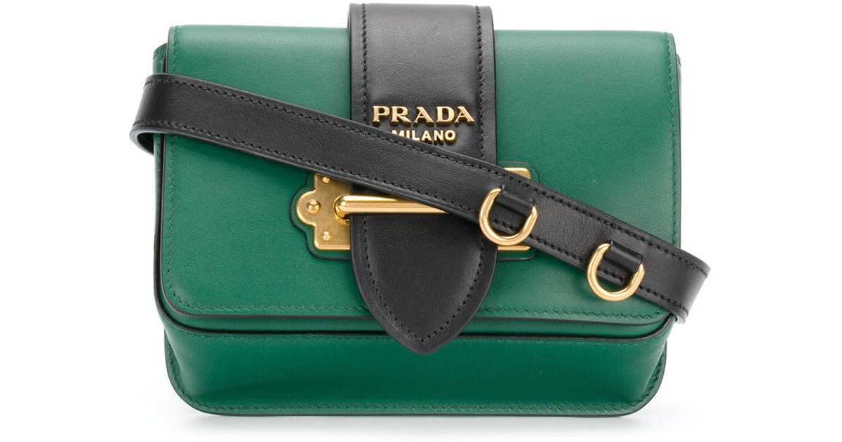 prada green cahier bag