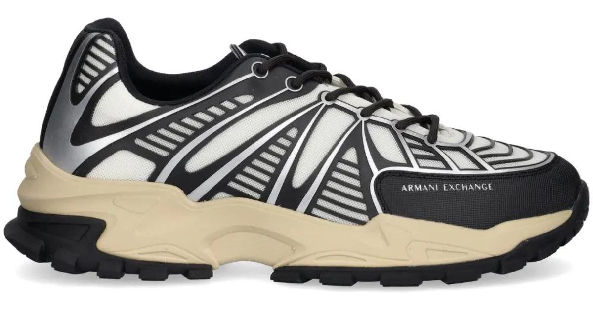 ARMANI EXCHANGE Optical-Effect Sneakers in Black for Men | Lyst