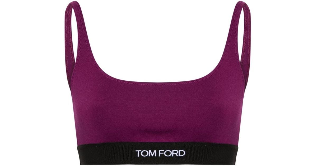 Tom Ford Signature Sleeveless Bralette in Purple