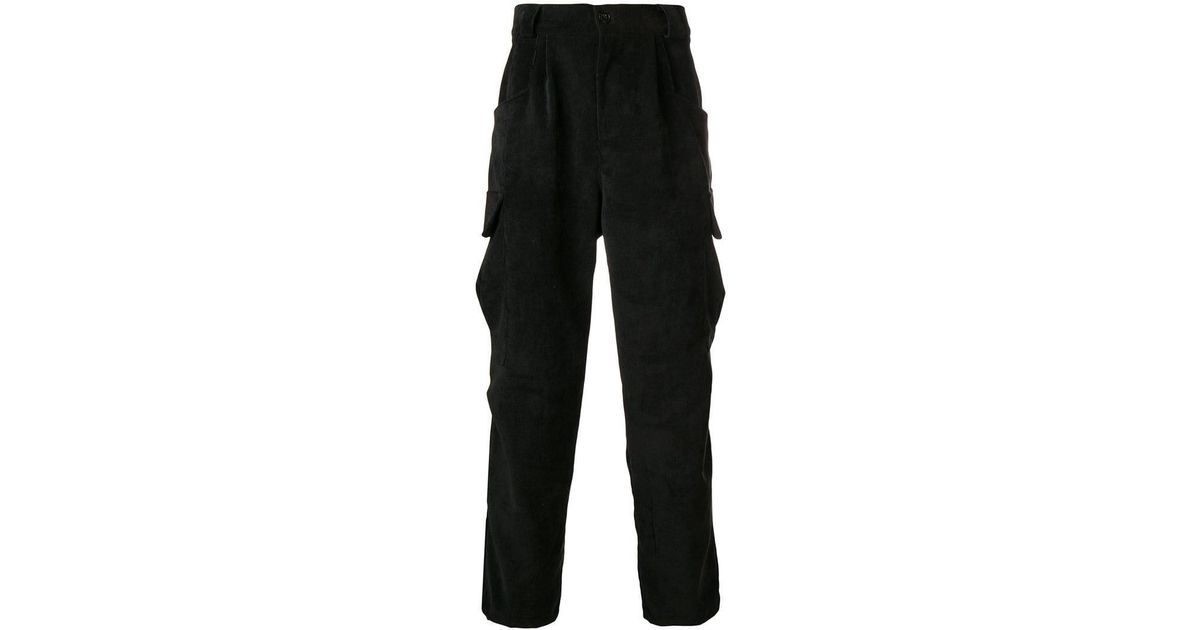 black corduroy cargo pants