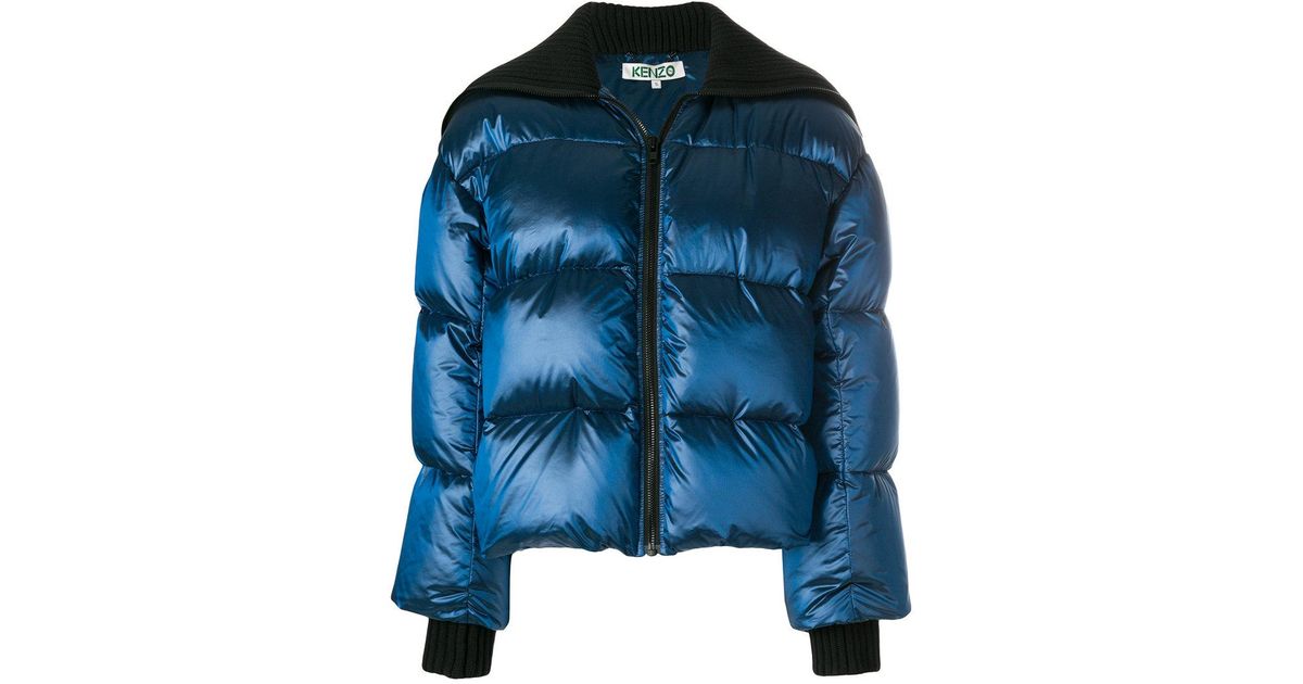 KENZO Synthetic Puffer Jacket in Blue 