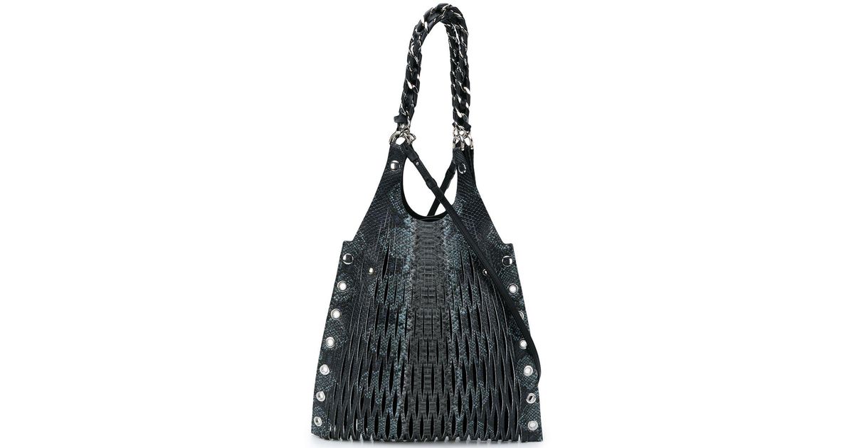 Bolso shopper con efecto de rejilla Sonia Rykiel de Cuero de color Negro |  Lyst