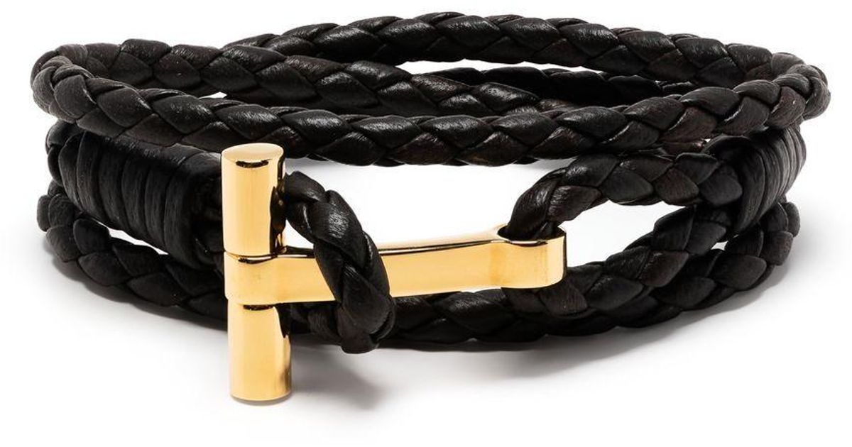 TOM FORD Woven Leather Bracelet - Farfetch