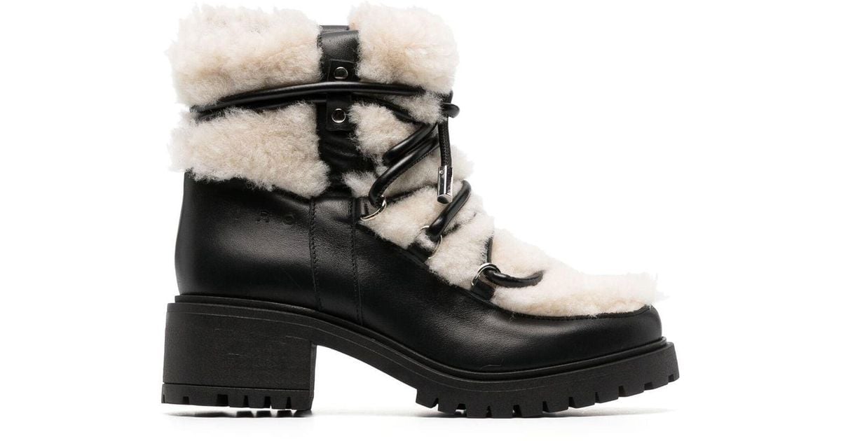 IRO 55mm Lugny Faux-fur Panel Boots in Black | Lyst Canada