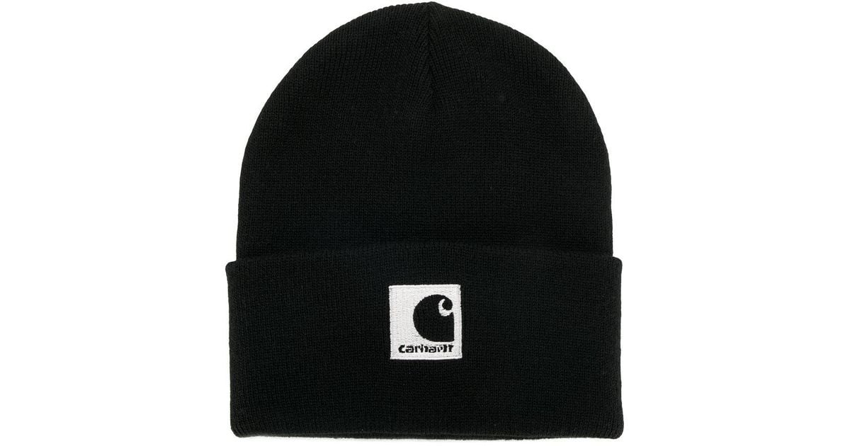 Lyst Carhartt Logo Patch Beanie in Black for Men