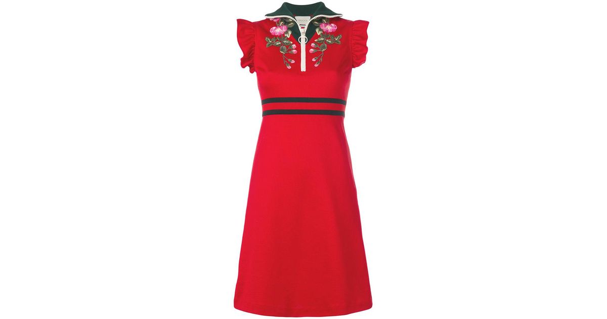 gucci red dress
