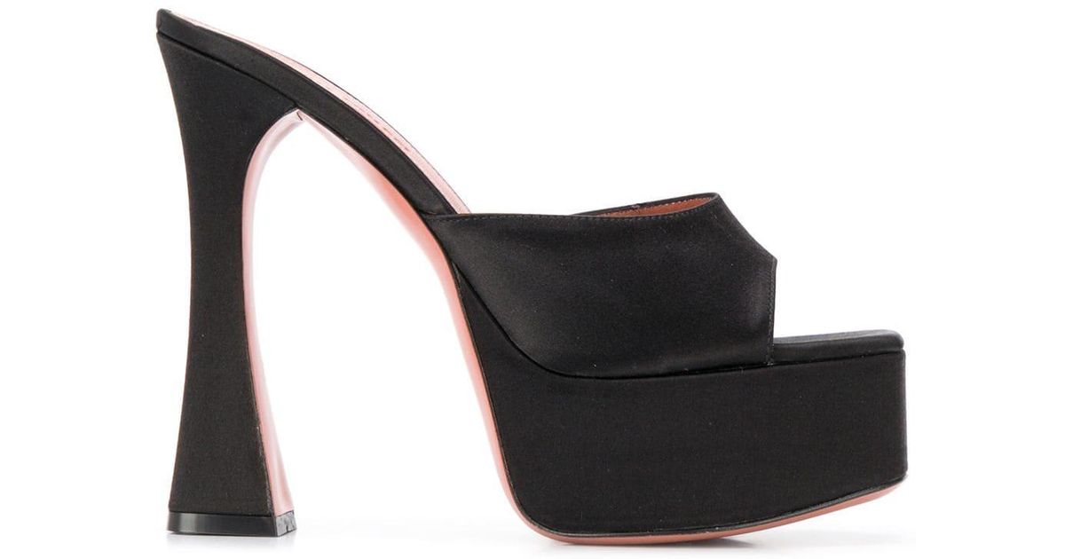 dalida satin platform mules