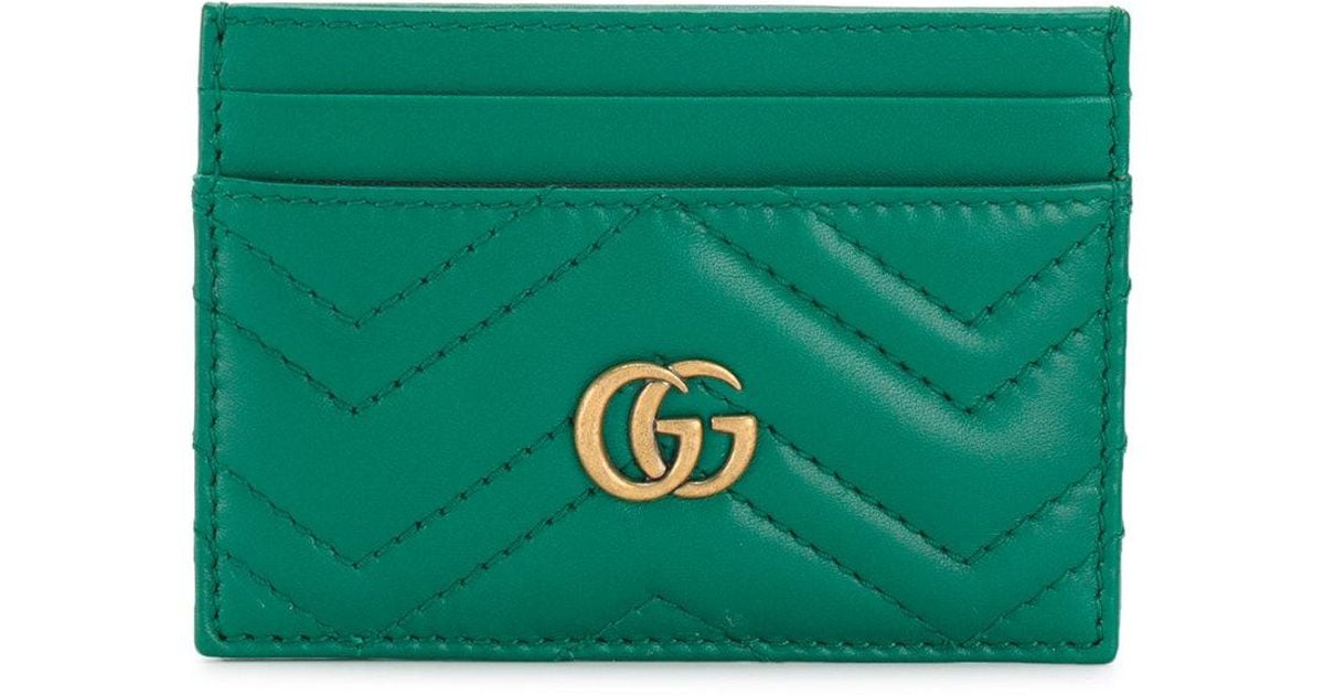 Gucci Leather Gg Marmont Card Holder in 