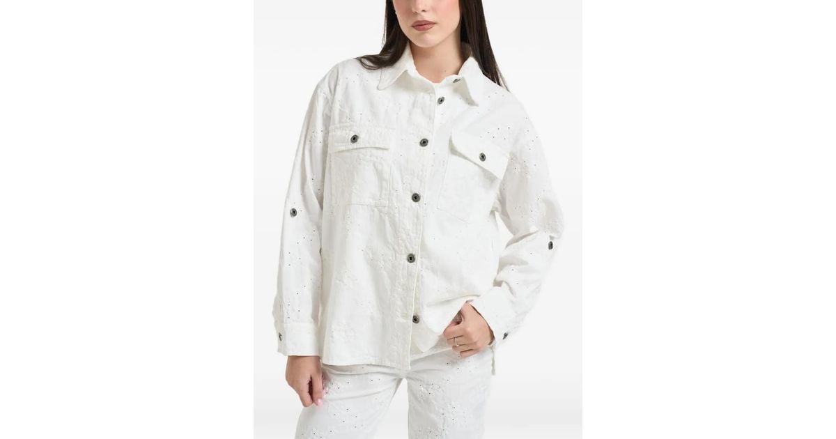 Jean Jacket En Denim Bleu Brodé - Veste Taille S - Life Style