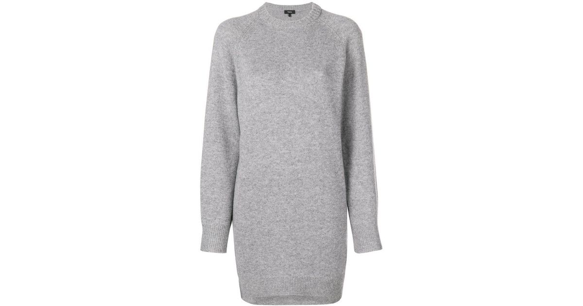 theory knit sweatshirt dress