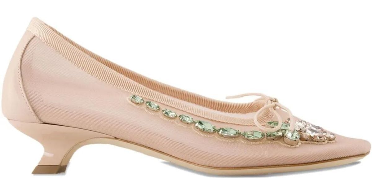 Simone Rocha 30Mm Crystal-Embellished Pumps in Pink | Lyst