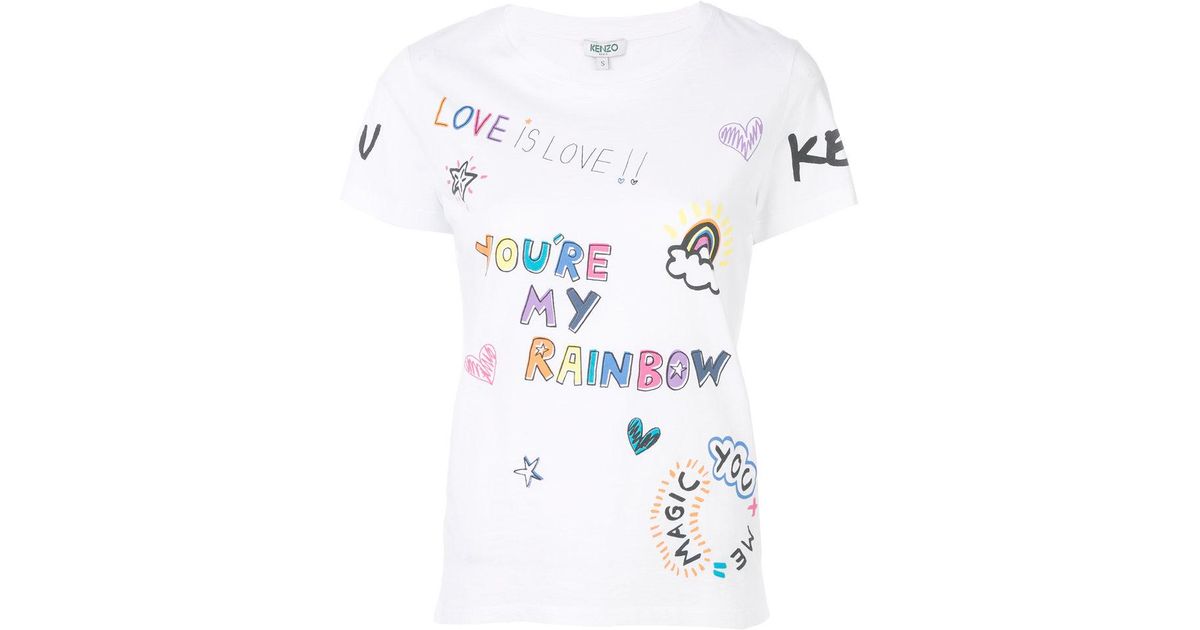 kenzo rainbow t shirt