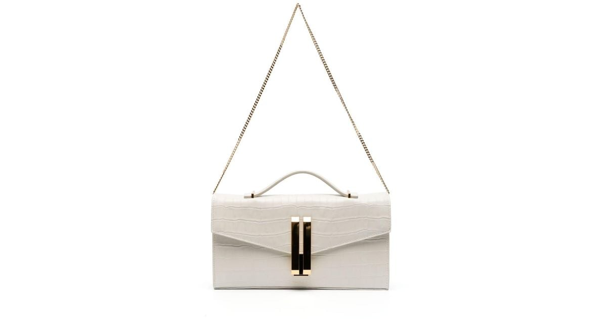 DeMellier The Vancouver Leather Clutch in White | Lyst UK