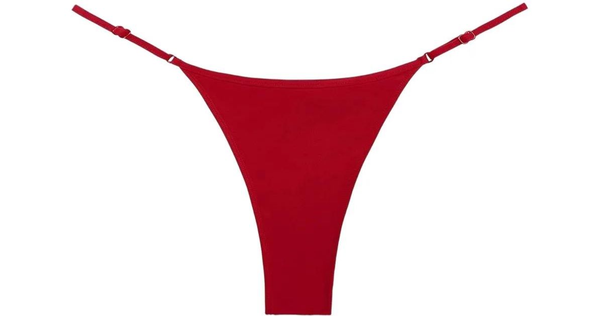 Tropic of C Luna String Bikini Bottoms in Red | Lyst UK