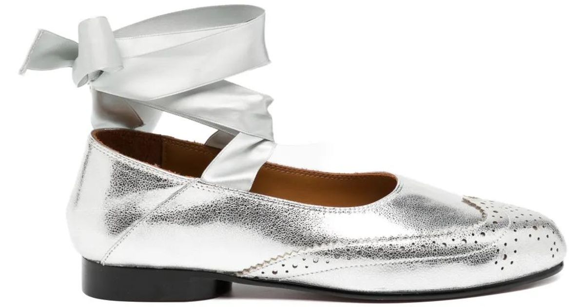 MASU シューズ WING TIP BALLET SHOES 26cm MASU Wing Tip Ballet Shoes in White | Lyst