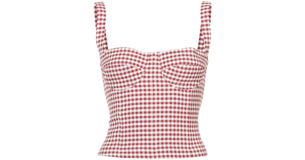 Gingham bustier sales
