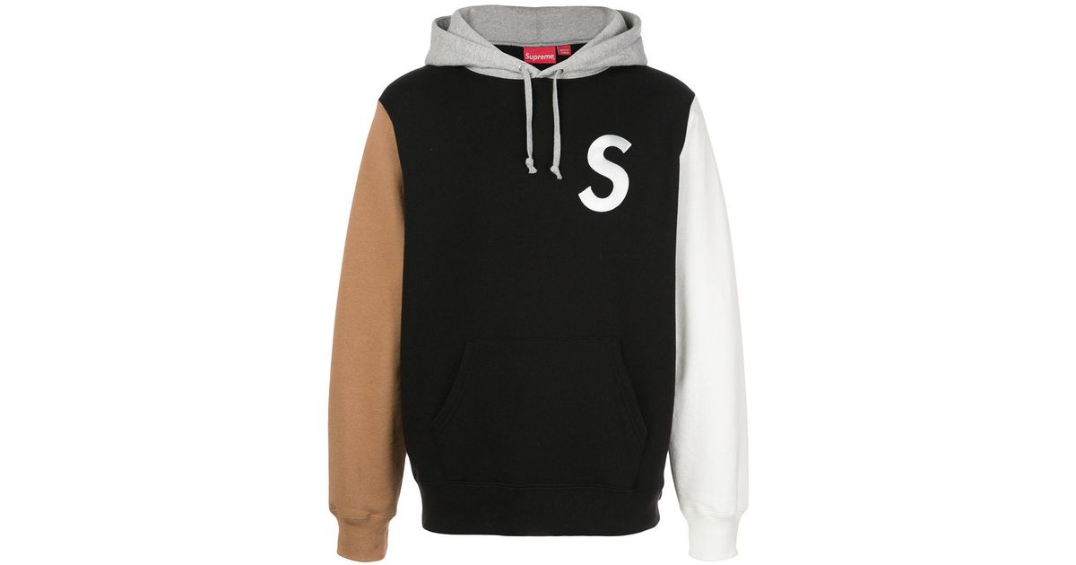 Supreme S Logo Colorblocked Hoodie Sweatshirt 'ss 19' in Black for Men -  Save 3% - Lyst