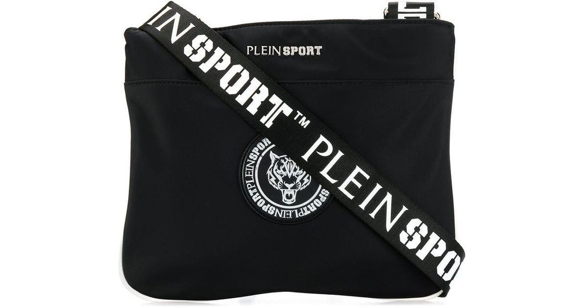Philipp Plein Tiger Patch Messenger Bag in Black for Men | Lyst Australia