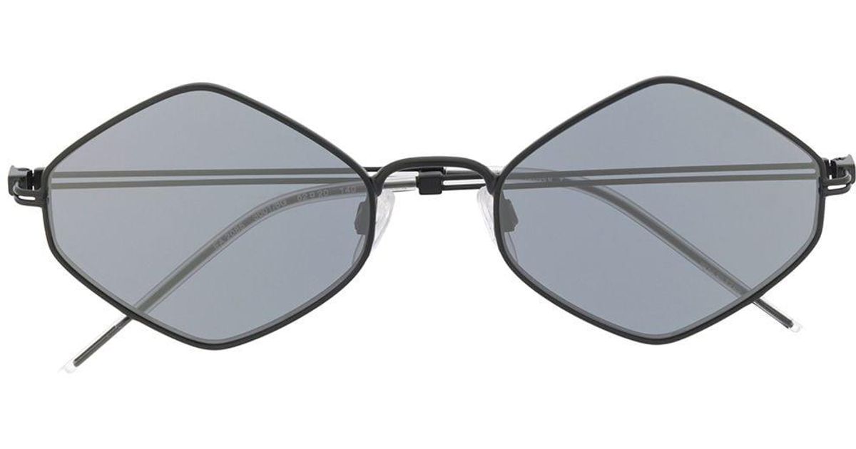 black hexagon glasses