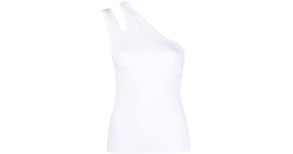 Remain Asymmetric One-shoulder Tank Top in White | Lyst UK