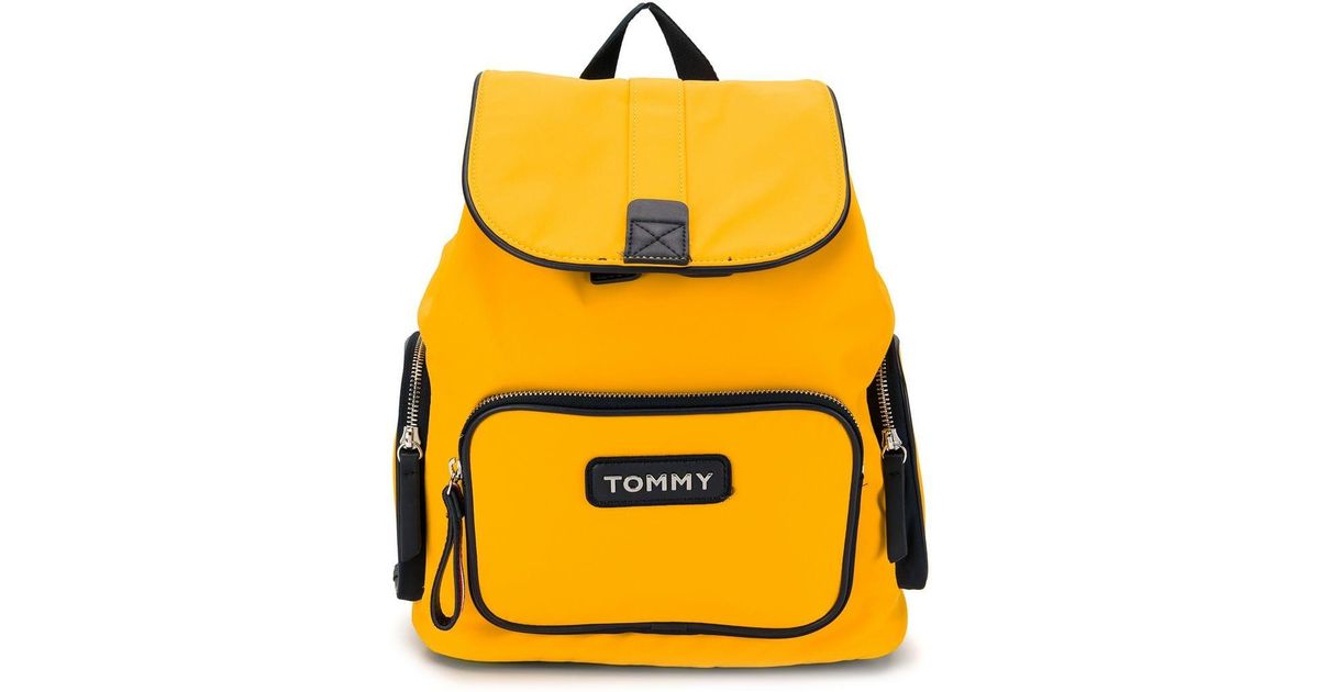 tommy hilfiger yellow backpack