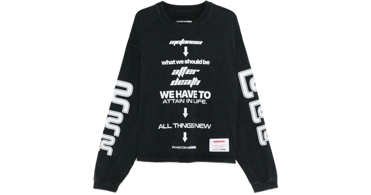 RIVINGTON roi Rebis Long Sleeve Graphic T-Shirt in Black for Men