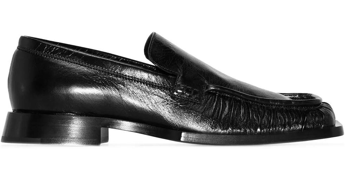 Jil Sander Nikky Square-Toe Loafers in Black | Lyst