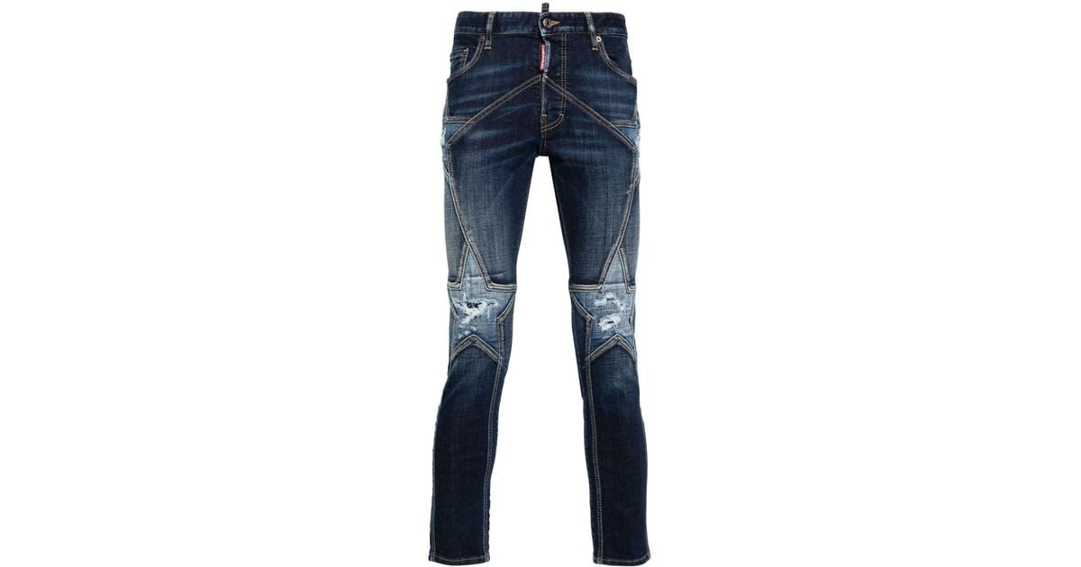 DSquared² Super Star Slim-Cut Jeans in Blue for Men Lyst