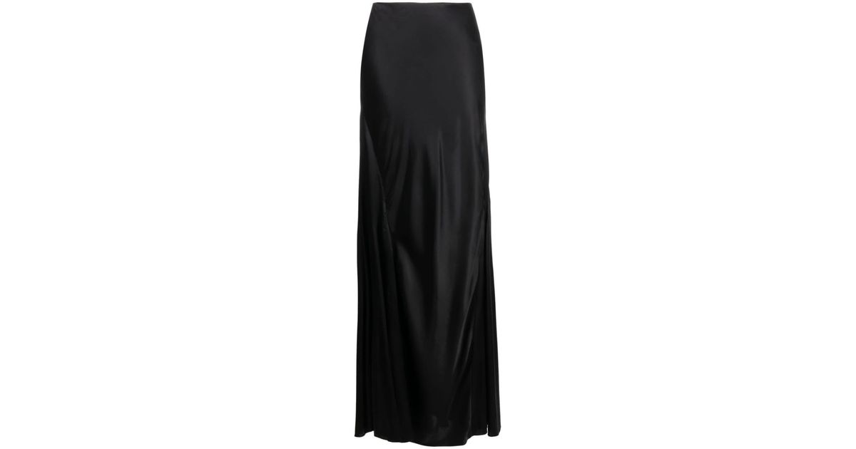 TOVE Jasmin Silk Maxi Skirt in Black | Lyst